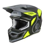 Oneal Шлем кроссовый 3Series Neon Vision V.24 серый/желтый в Рязани