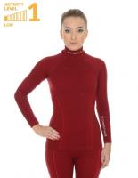 Brubeck Футболка женская дл.рукав Wool Merino 78% Бордо в Рязани