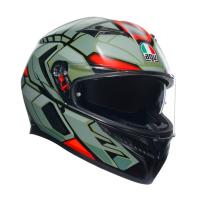 AGV Шлем K3 Decept Matt Black/Green/Red в Рязани