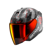 Shark Шлем Skwal I3 Jet Hellcat Mat Black/Chrome/Red в Рязани