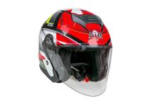 AiM Шлем открытый JK526 Red/Grey/Black в Рязани