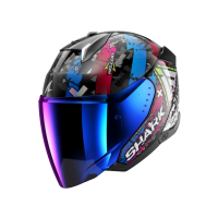 Shark Шлем Skwal I3 Jet Hellcat Black/Chrome/Blue в Рязани