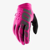 100% Мотоперчатки текстильные женские Brisker Neon/Pink/Black в Рязани