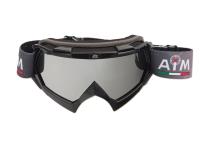 AiM Очки кроссовые (PRO) 157-100 Black Glossy в Рязани