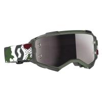 Scott Очки кроссовые Fury dark green/white silver chrome works в Рязани