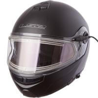 LS2 Мотошлем снегоходный FF325 Strobe Electric Snow Solid Черный Матовый в Рязани