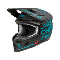 Oneal Шлем кроссовый 3Series Static черный/бирюзовый в Рязани