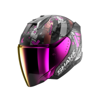 Shark Шлем Skwal I3 Jet Hellcat Mat Black/Chrome/Violet в Рязани