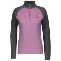 Scott Термокофта женская  Zip Defined Merino dark grey melange/cassis pink в Рязани