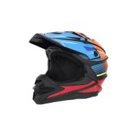 Desment Шлем кроссовый Raptor Black-Blue-Orange graphic в Рязани