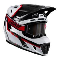 Leatt Шлем кроссовый  7.5 V26 White-Red + очки Velocity 4.5 в Рязани