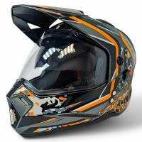 AIM Шлем кросс/эндуро JK802S Orange/Grey/Black в Рязани