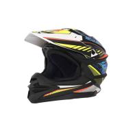 Desment Шлем кроссовый Raptor White-Yellow-Blue graphic в Рязани