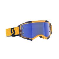 Scott Очки кроссовые Fury dark yellow/dark blue/blue chrome works в Рязани