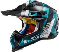LS2 Мотошлем MX700 Subverter Evo Max Черно-бирюзовый в Рязани