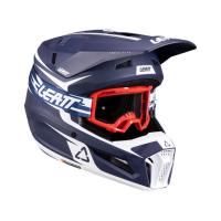 Leatt Шлем кроссовый детский 3.5 V26 Blue + очки Vizion 3.5 в Рязани