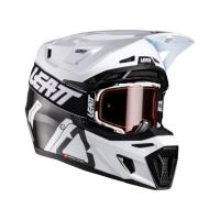 Leatt Мотошлем 9.5 Carbon-White + очки Velocity 6.5 V26 в Рязани