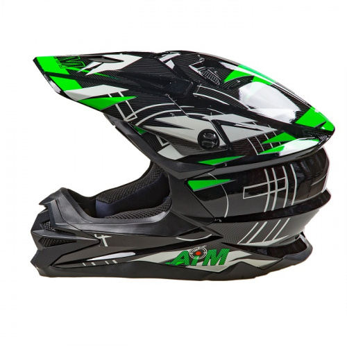 AiM Шлем кроссовый JK803S Green/Black в Рязани