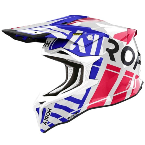 Airoh Мотошлем Strycker Brave Blue/Red Gloss в Рязани