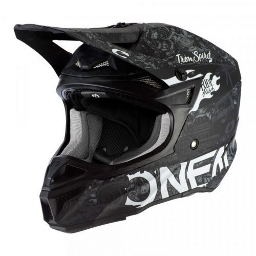 Oneal Шлем кроссовый 5Series Polyacrylite Черный/Белый в Рязани